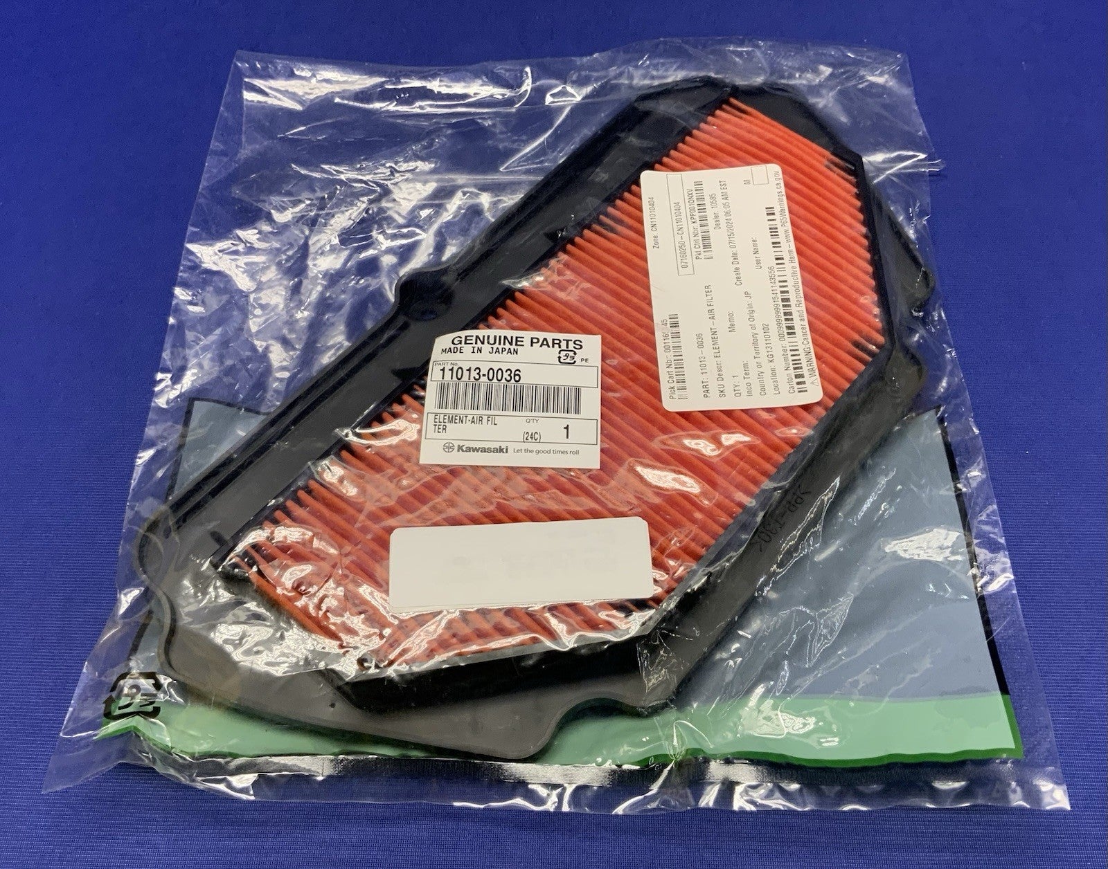 Kawasaki Air Filter Ninja ZX-6R ABS KRT Edition 2016-2023 OEM 11013-0036