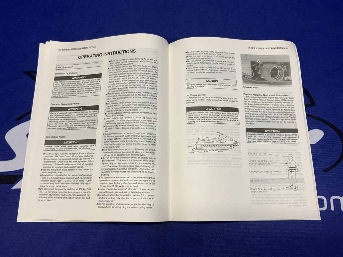Kawasaki Jet Ski 900ZXI Owners Manual 1995 OEM 99920-1687-01