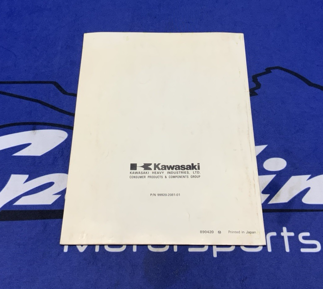 Kawasaki GE4000/4500AS Owners Manual 1989-1993 OEM 99920-2081-01