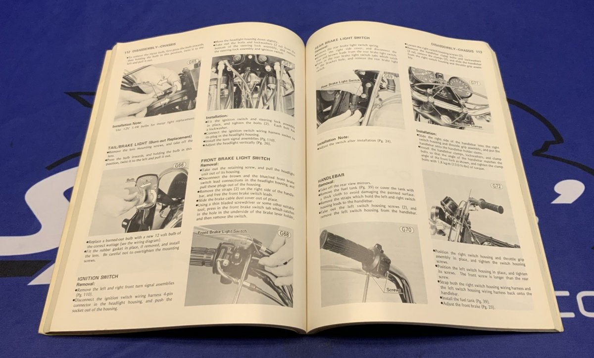 Kawasaki KZ200 Service Manual 1977-1981 OEM 99931-541-03