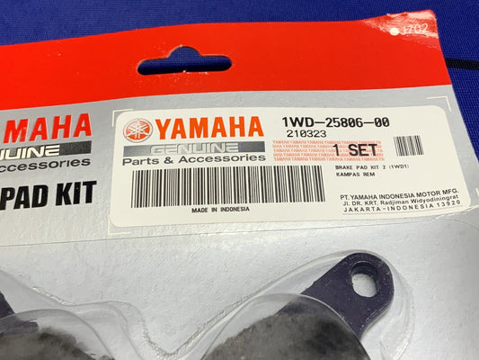 Yamaha Rear Brake Pad Kit YZF-R3 2015-2026 OEM 1WD-25806-00