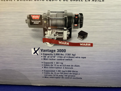 WARN Vantage 3000 Winch Kawasaki KVF750 Brute Force 4x4i 2005-2019 KW90384