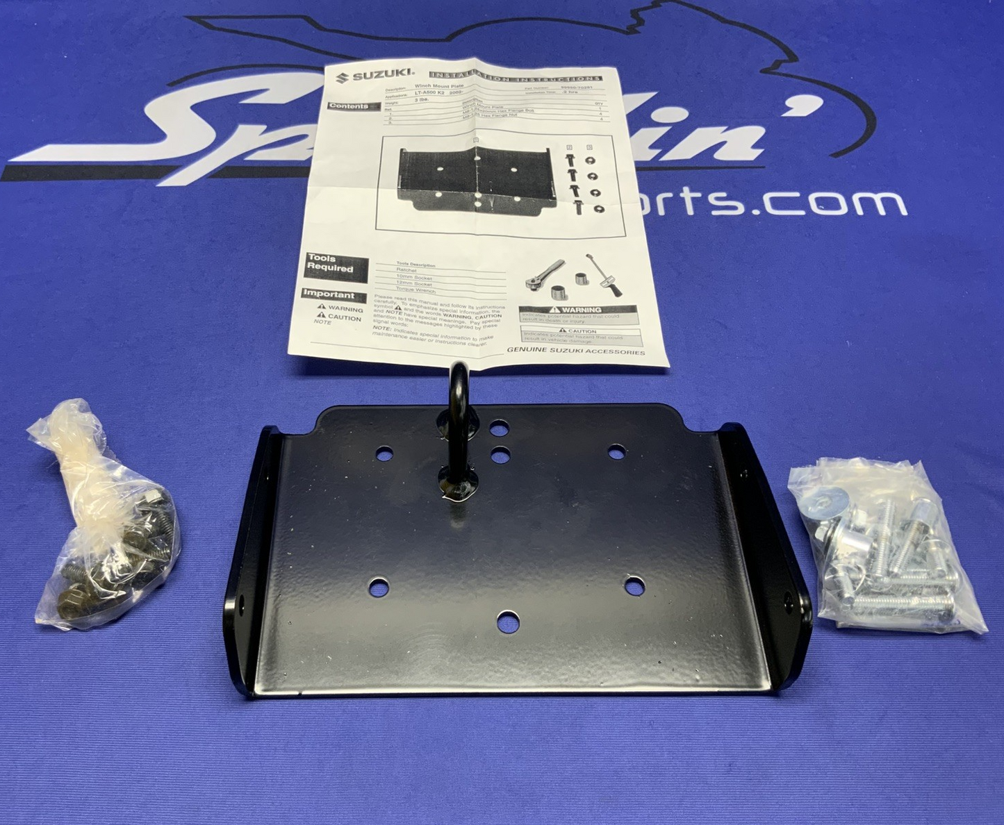 Suzuki Winch Mount Plate Kit KingQuad LT A500 2002 OEM 99950-70291