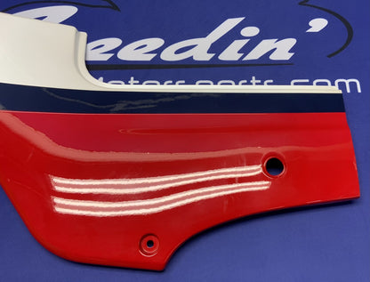 Kawasaki Left Side Cover (Red, White & Blue) Ninja 600 85-86 OEM 36002-5195-P9-1