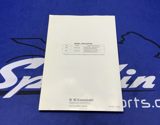 Kawasaki KX450F Service Manual 2006-2008 OEM 99924-1355-05