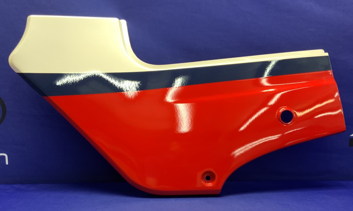 Kawasaki Left Side Cover (Red, White & Blue) Ninja 600 85-86 OEM 36002-5195-P9