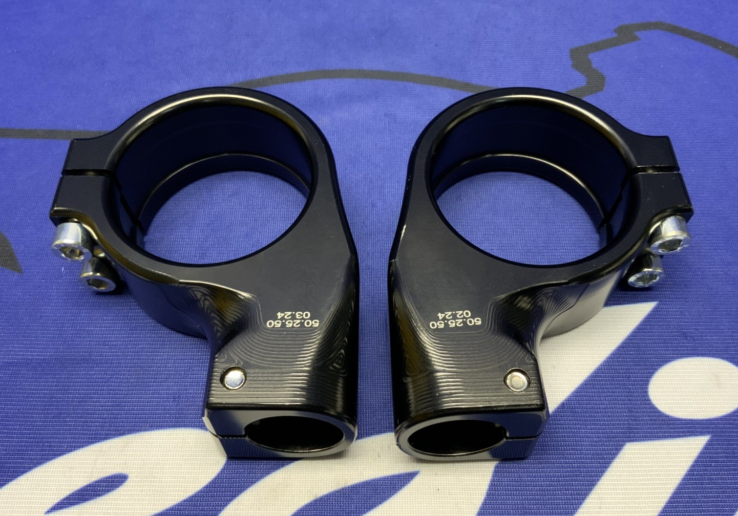 Spider Billet Clip-Ons 25 Offset 50mm 50.25.50-1