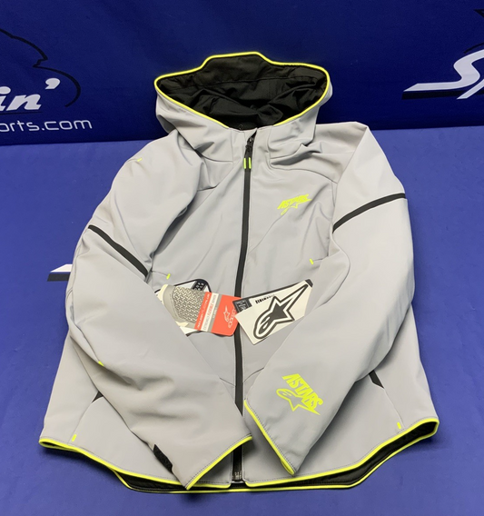 Alpinestars Aerosheel Waterproof Jacket Gray/Yellow Large New 4125007306
