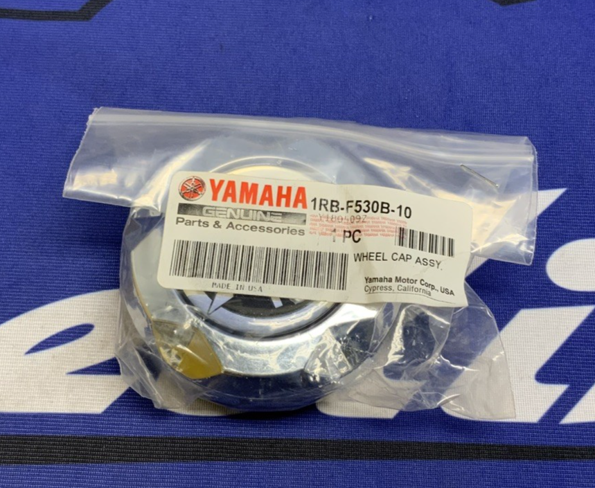 Yamaha Chrome Wheel Cap Assembly Grizzly 700 2018-2020 OEM 1RB-F530B-10-00