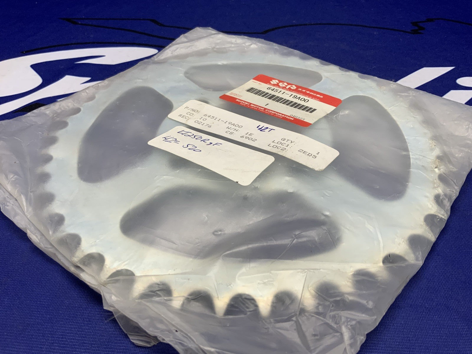 Suzuki Rear Sprocket LT250R QuadRacer 1985-1992 520 42 Tooth OEM 64511-19A00