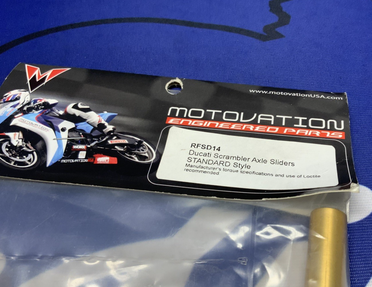 Motovation Axle Sliders (Standard Style) Scrambler 2015-2018 RFSD14