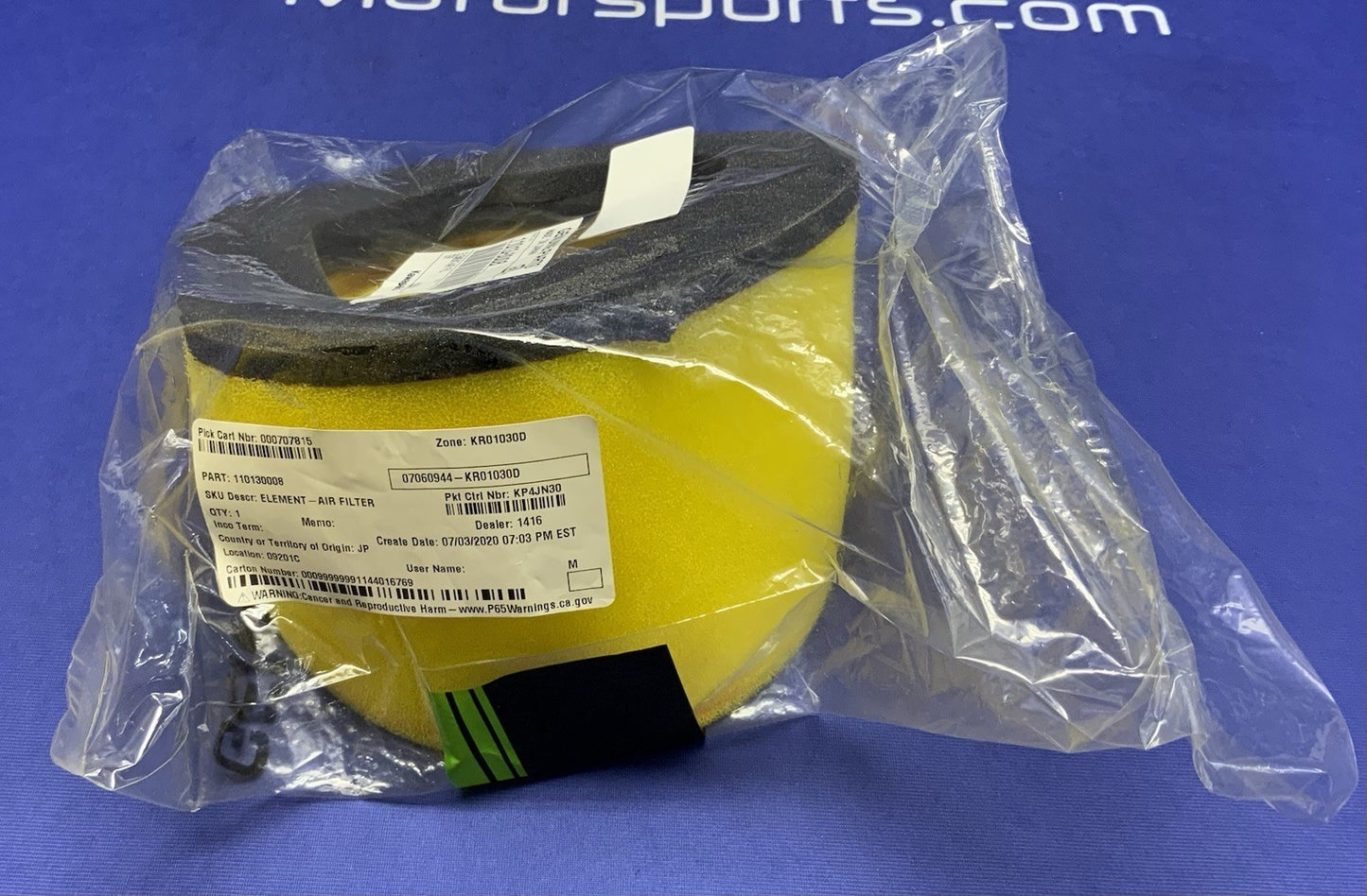 Kawasaki Air Filter KX250F 2004-2005 OEM 11013-0008