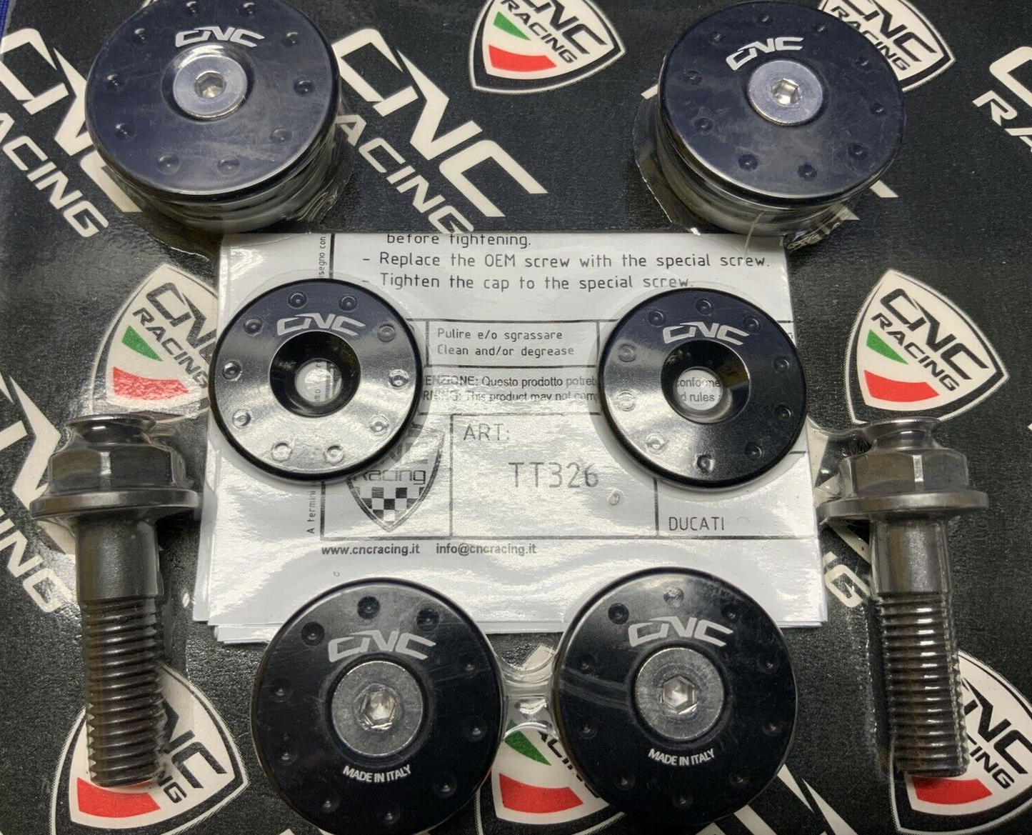 CNC Racing Frame Plugs Hypermotard 939 2016-2018 TT326