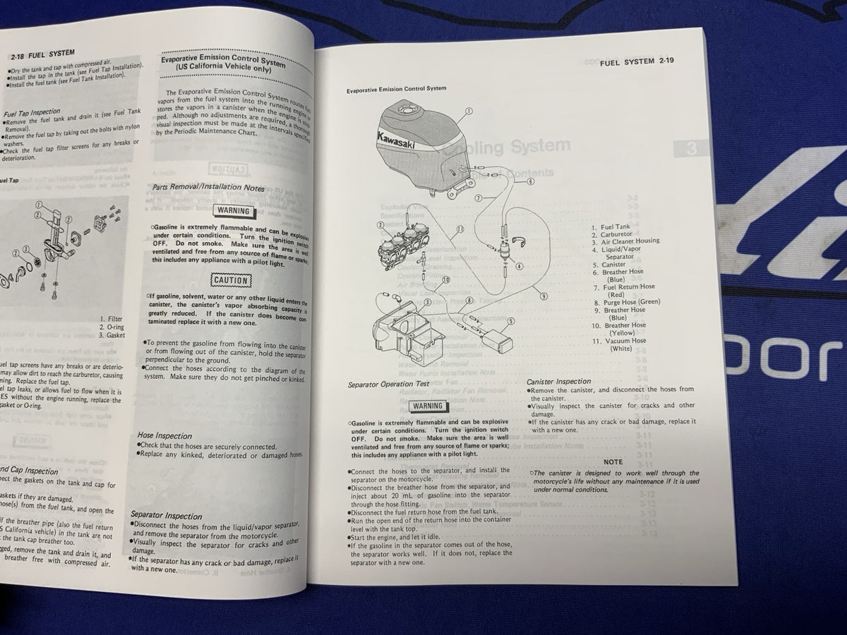 Kawasaki GPZ500/600R Service Manual 1985-1989 OEM 99924-1055-04