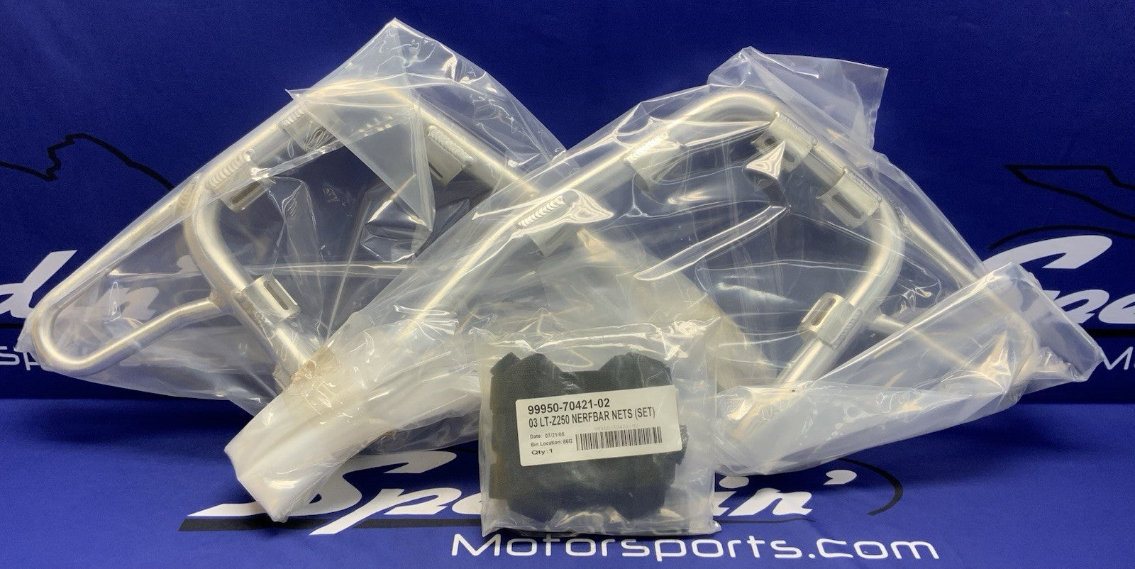 Suzuki Chrome Nerf Bar Kit LT-Z250 (Quadsport) 2004 OEM 99950-70421