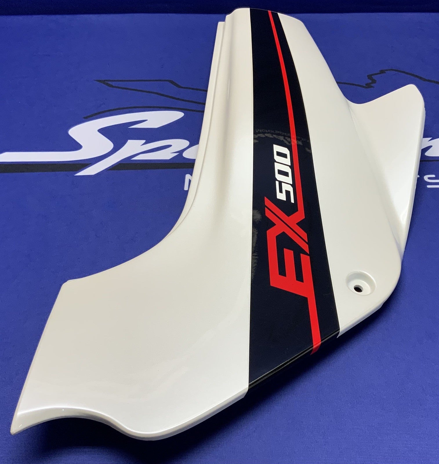 Kawasaki Left Side Cover (White) EX500 1988 OEM 36002-5445-R1
