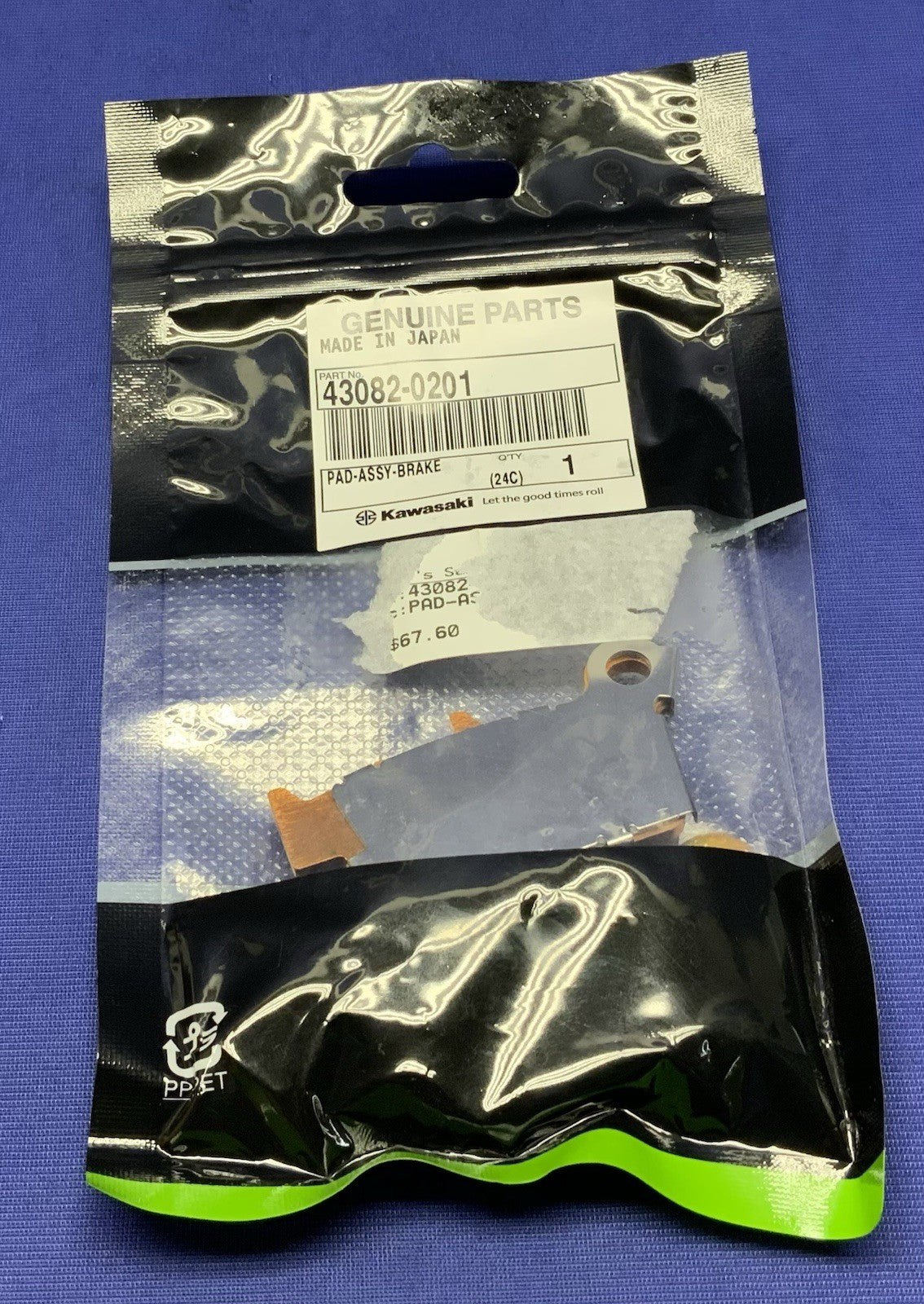 Kawasaki Rear Brake Pad Set KX250 2021-2026 OEM 43082-0201