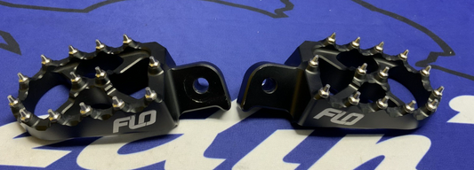 Flo Motorsports Pit Bike Foot Pegs CRF/KLX Kawasaki KLX110 FPEG-798BLK