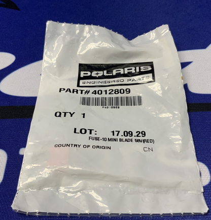 Polaris 10-AMP Mini Blade Fuse RZR 800 2008-2026 OEM 4012809