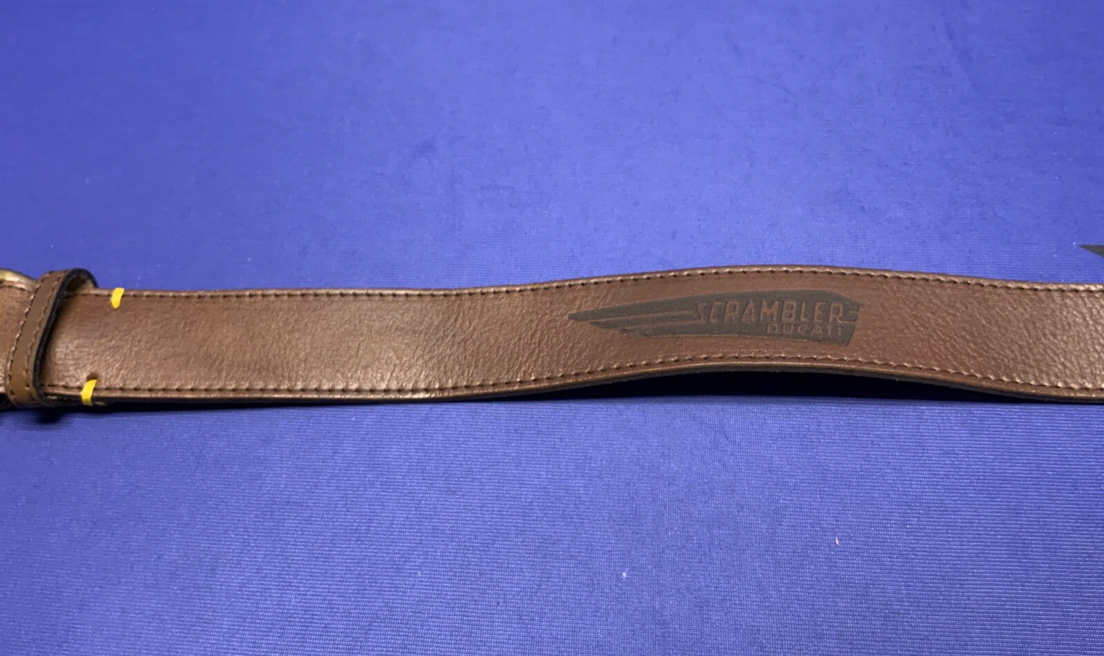 Ducati Scrambler Logo Leather Belt (Brown) 110 cm OEM 987691899
