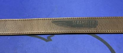 Ducati Scrambler Logo Leather Belt (Brown) 100 cm OEM 987691895