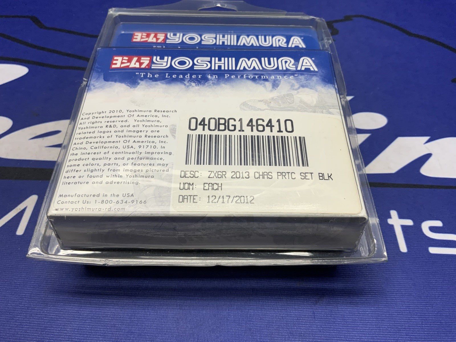 Yoshimura Frame Slider Kit Black Kawasaki ZX-6R 2013-2018 040BG146410