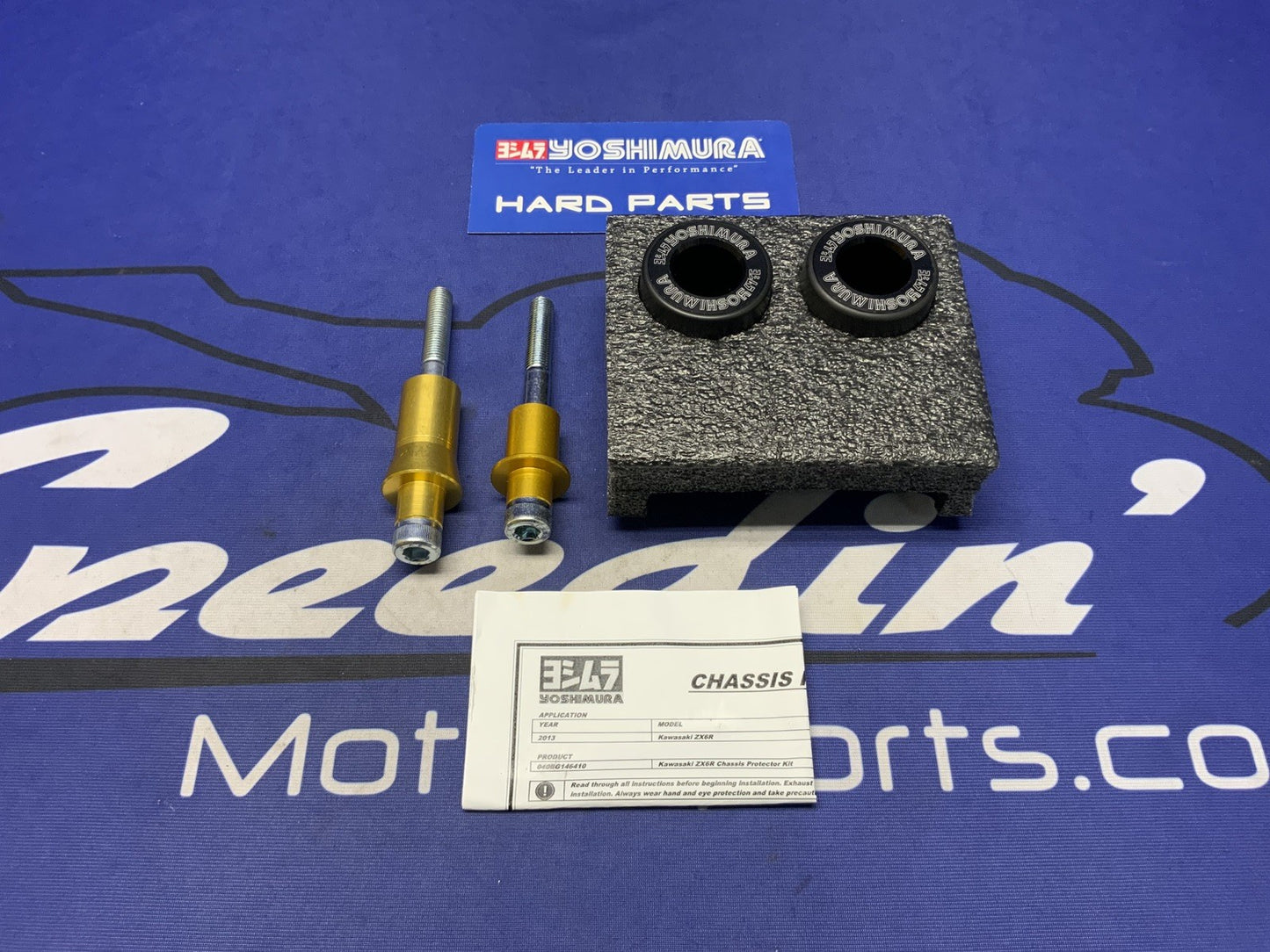 Yoshimura Frame Slider Kit Black Kawasaki ZX-6R 2013-2018 040BG146410