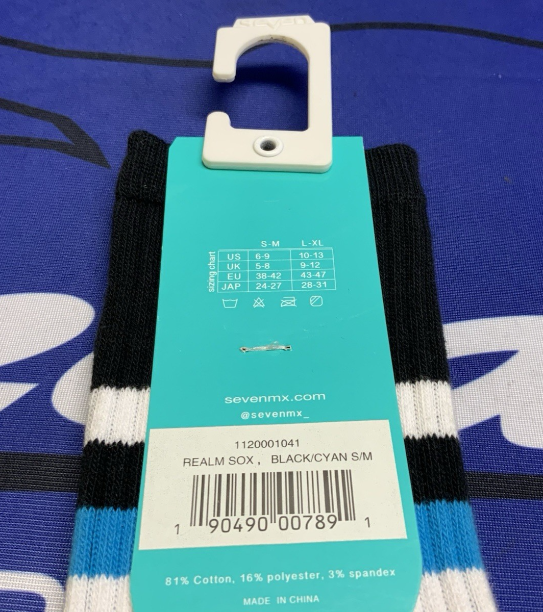 Seven MX Brand Crew Socks Paste/Black S/M 1120001041