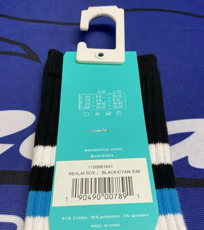 Seven MX Brand Crew Socks Paste/Black S/M 1120001041