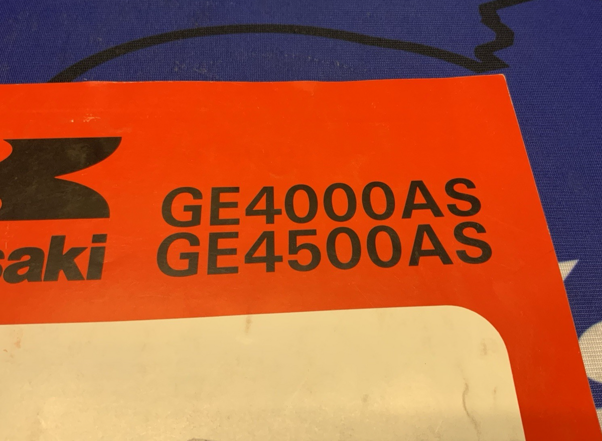 Kawasaki GE4000/4500AS Owners Manual 1989-1993 OEM 99920-2081-01