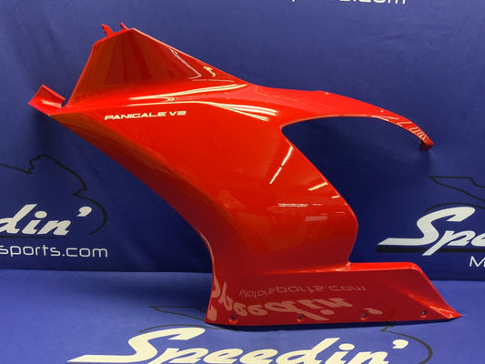 Ducati Left Upper Fairing Red Panigale V2 2020-2025 OEM 4801A871AB-2