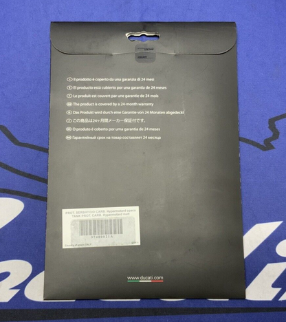 Ducati Performance Carbon Fuel Tank Guard Hypermotard 821 2013-15 OEM 97480021A