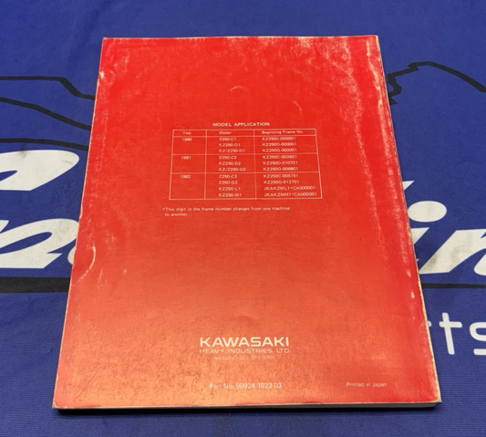 Kawasaki KZ250 Single Service Manual 1980-1982 OEM 99924-1023-03