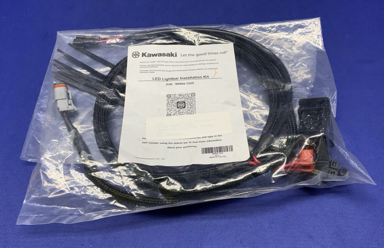 Kawasaki LED Light Bar Harness Kit Teryx 2021-2024 OEM 99994-1525
