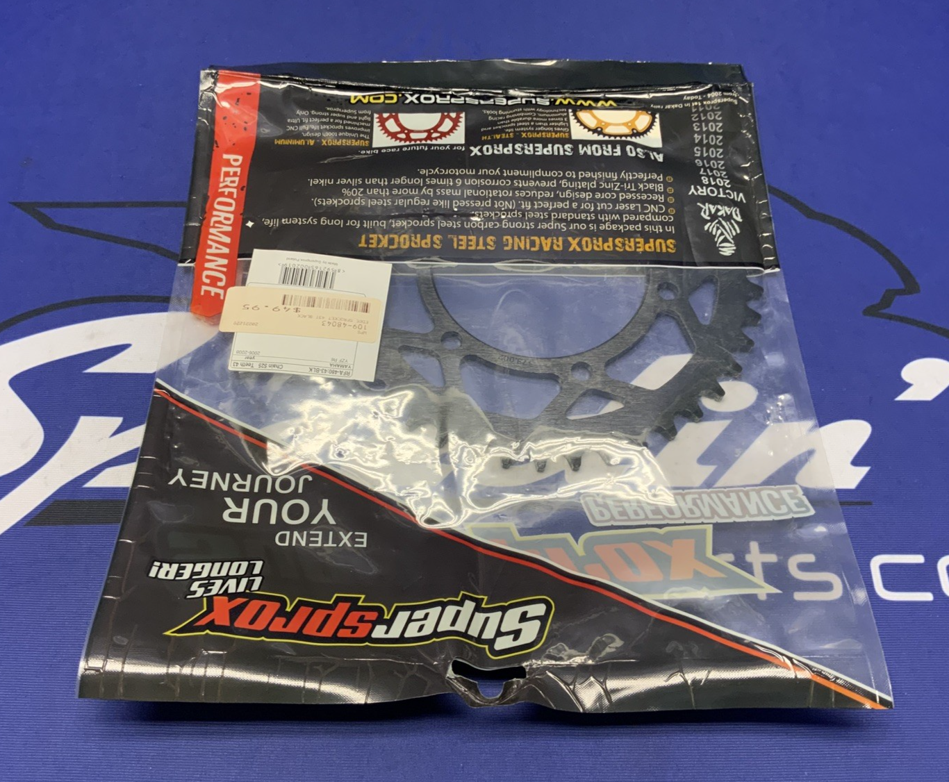 Supersprox Rear Edge Sprocket 43T (Black) YZF-R6 2006-2018 RFA-480-43-BLK