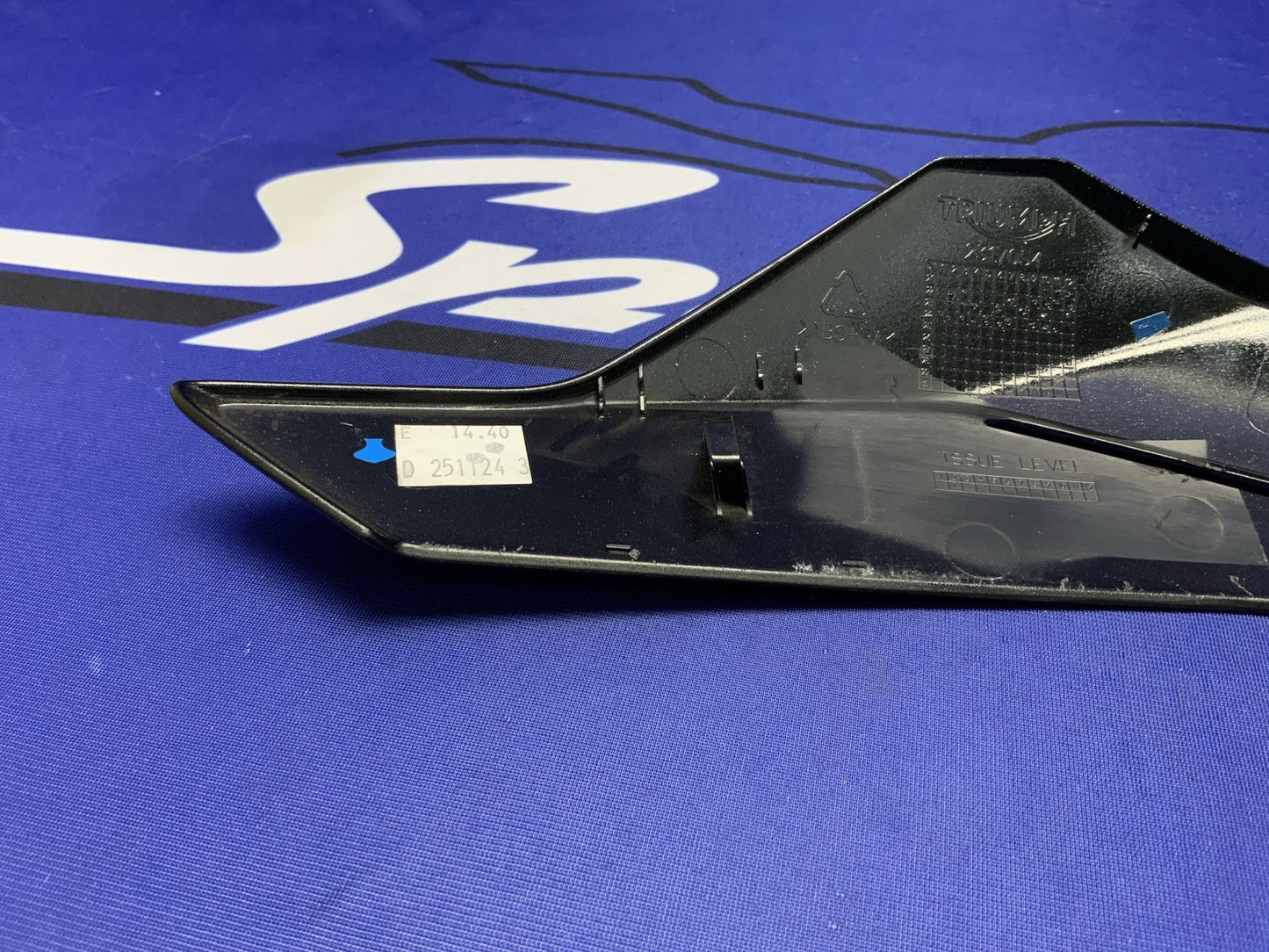 Triumph Left Belly Pan Panel Phantom Black Street Triple RS 23-26 OEM T2317057PR