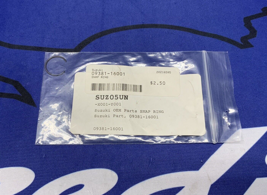 Suzuki Piston Snap Ring Circlip OEM 09381-16001