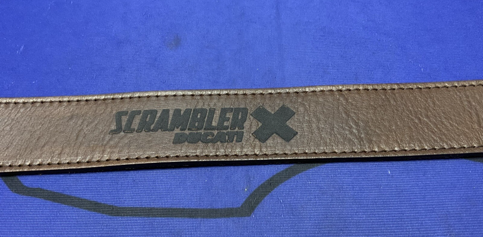 Ducati Scrambler Logo Leather Belt (Brown) 100 cm OEM 987691895