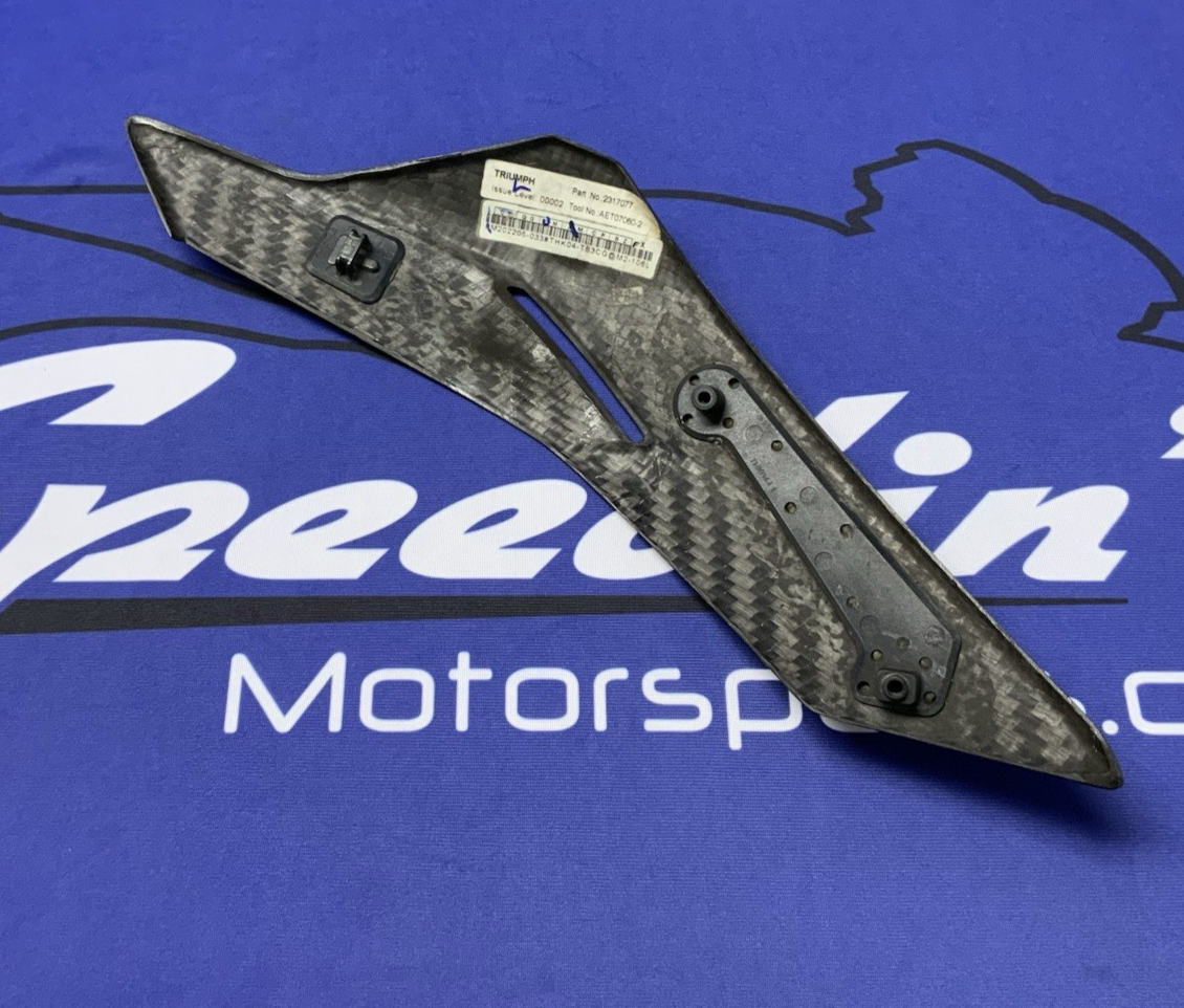 Triumph Left Belly Pan Carbon Fiber Street Triple R/RS/Moto 2 23-25 OEM T2317077