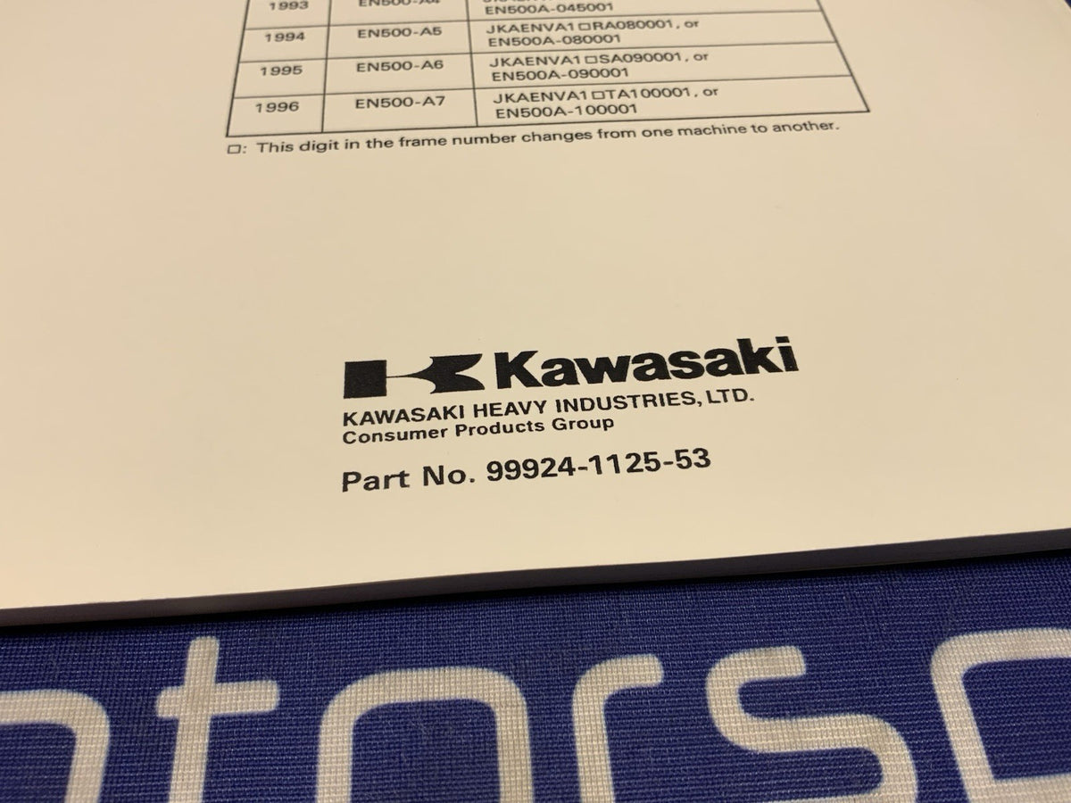 Kawasaki Vulcan 500 Service Manual 1990-1996 OEM 99924-1125-53