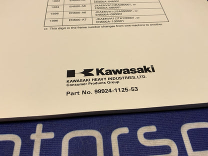 Kawasaki Vulcan 500 Service Manual 1990-1996 OEM 99924-1125-53
