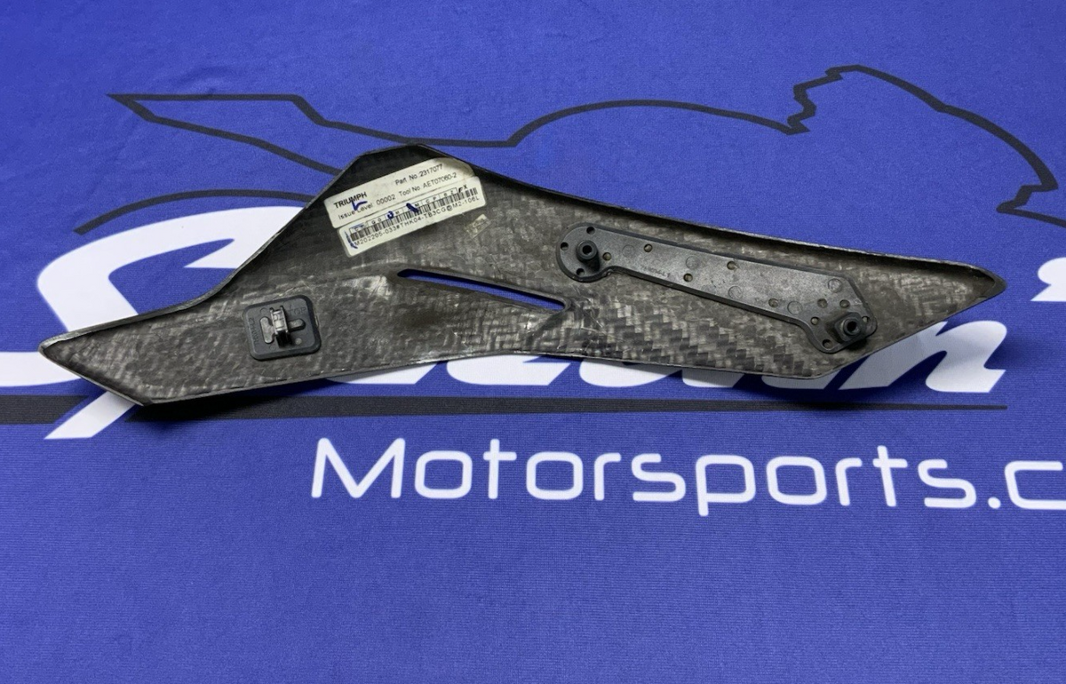 Triumph Left Belly Pan Carbon Fiber Street Triple R/RS/Moto 2 23-25 OEM T2317077
