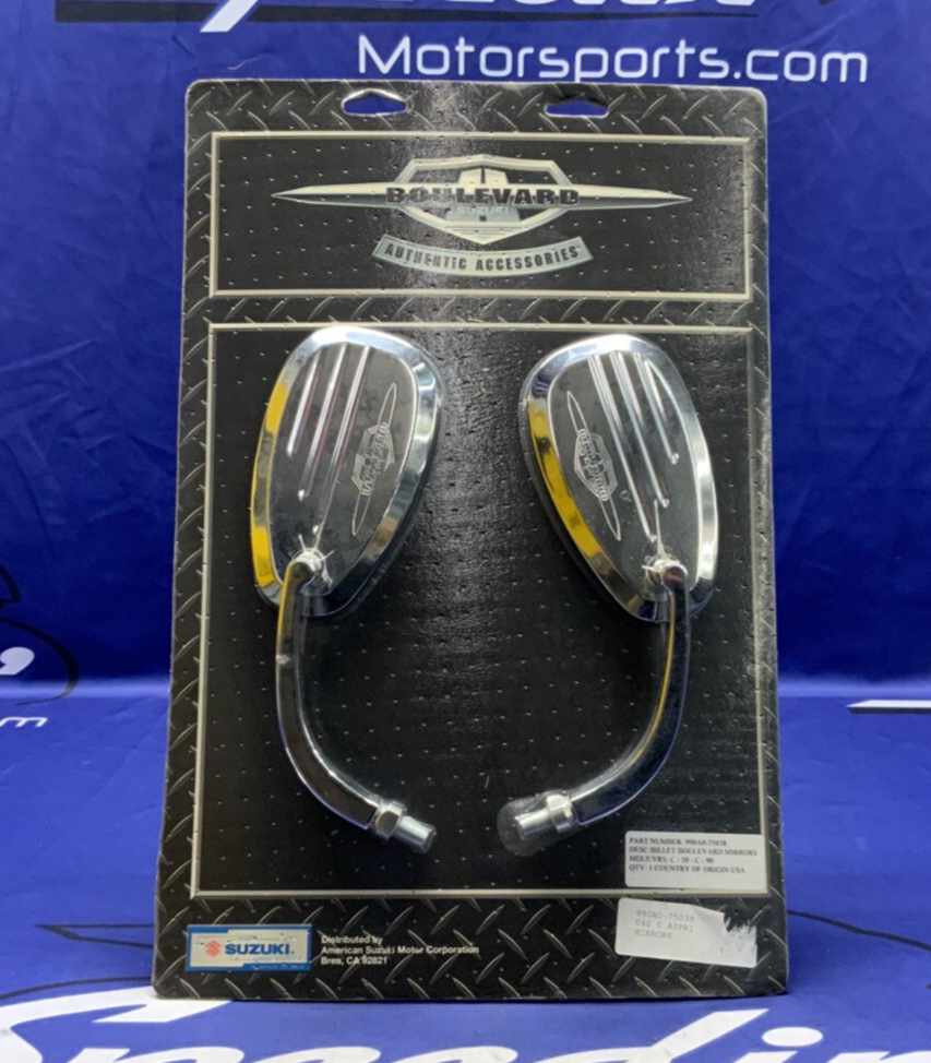 Suzuki Rear View Mirrors (Chrome) Boulevard 2005-2009 OEM 990A0-75038