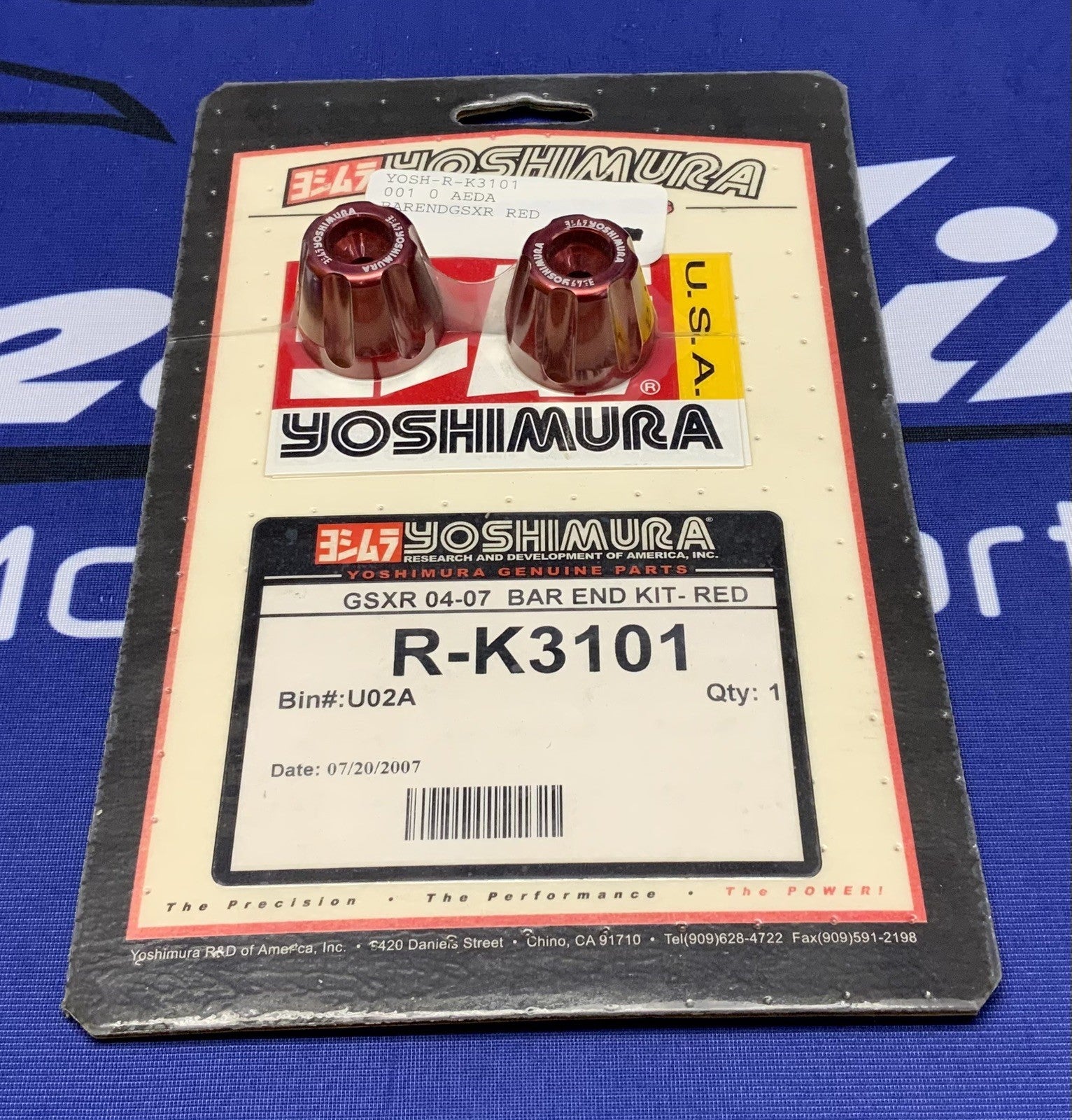 Yoshimura Bar End Kit (Red) GSX-R 600/750/1000 2004-2007 R-K3101