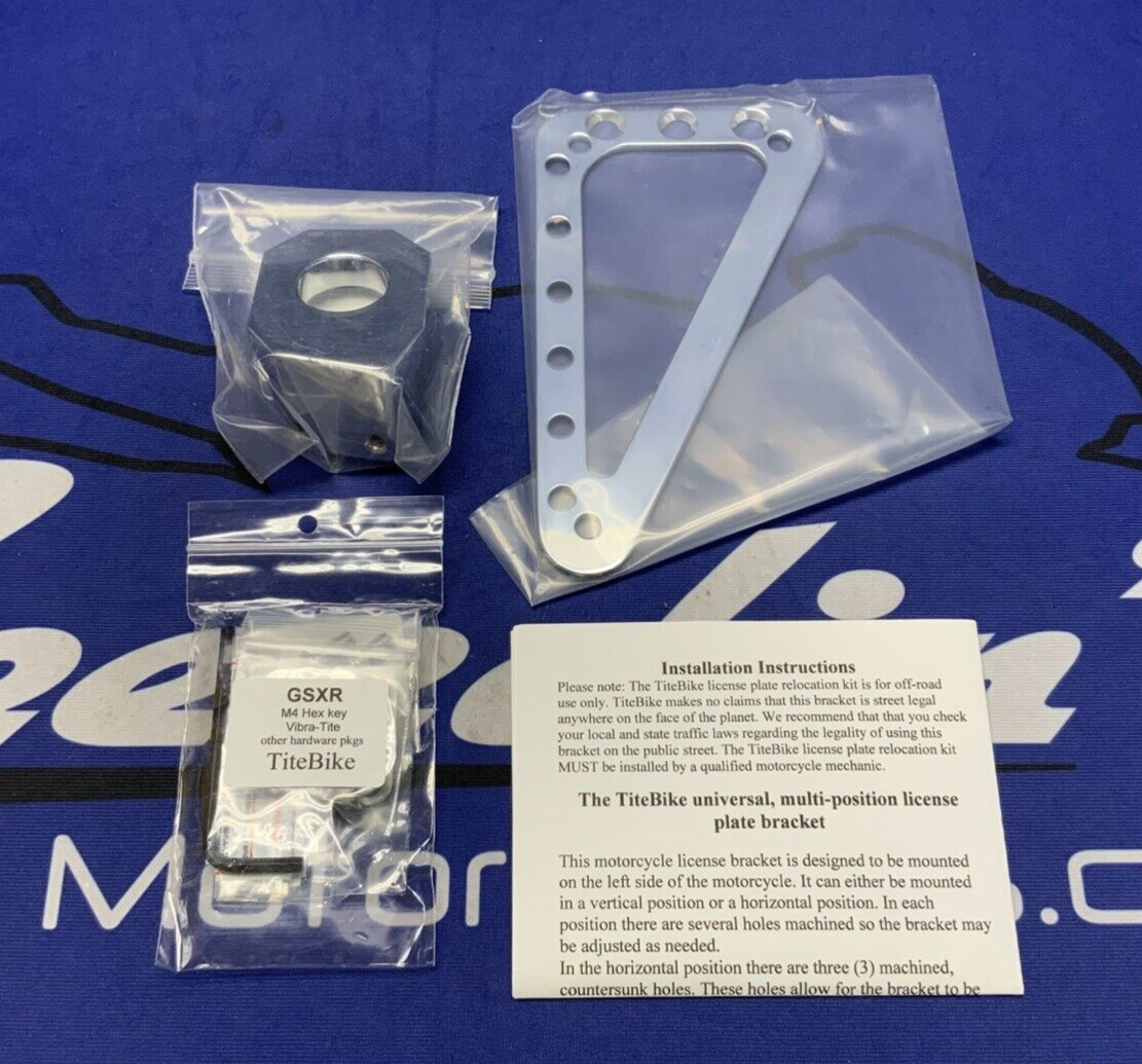 Tite Bike License Plate Relocation Kit GSXR 600/750 2001-2006 1T-0011C