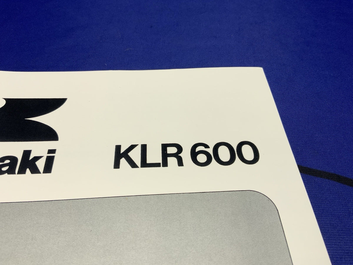 Kawasaki KLR600 Service Manual 1984 OEM 99924-1050-01