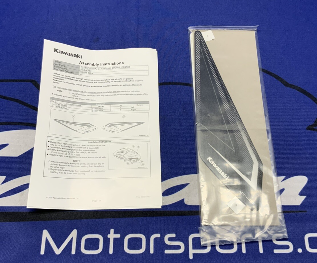 Kawasaki Knee Pad Set Ninja 400 2018-2023 OEM 99994-1129