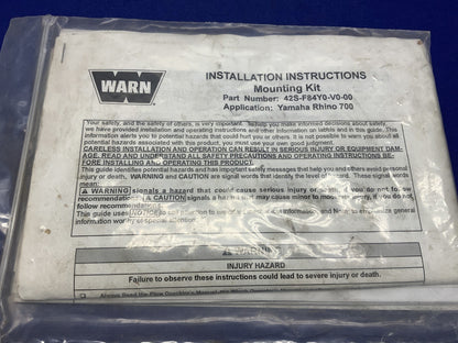WARN Snow Plow Mount Kit Yamaha Grizzly 550 4x4 2009-2014 OEM 42S-F84Y0-V0-00