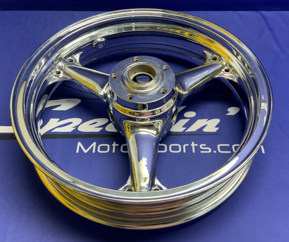 Kawasaki Front & Rear Wheel (Chrome) ZX-6R/636 2003-2004 OEM 41073-0112-R2