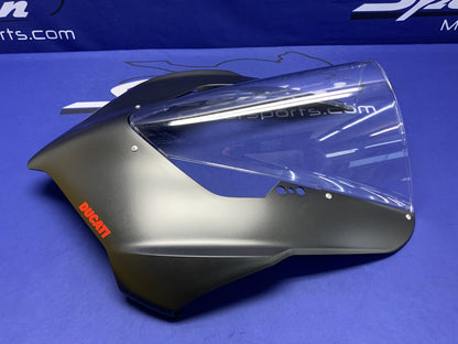 Ducati Front Nose Cowling W/ Windscreen (Black) Panigale V2 20-25 OEM 48114251AS